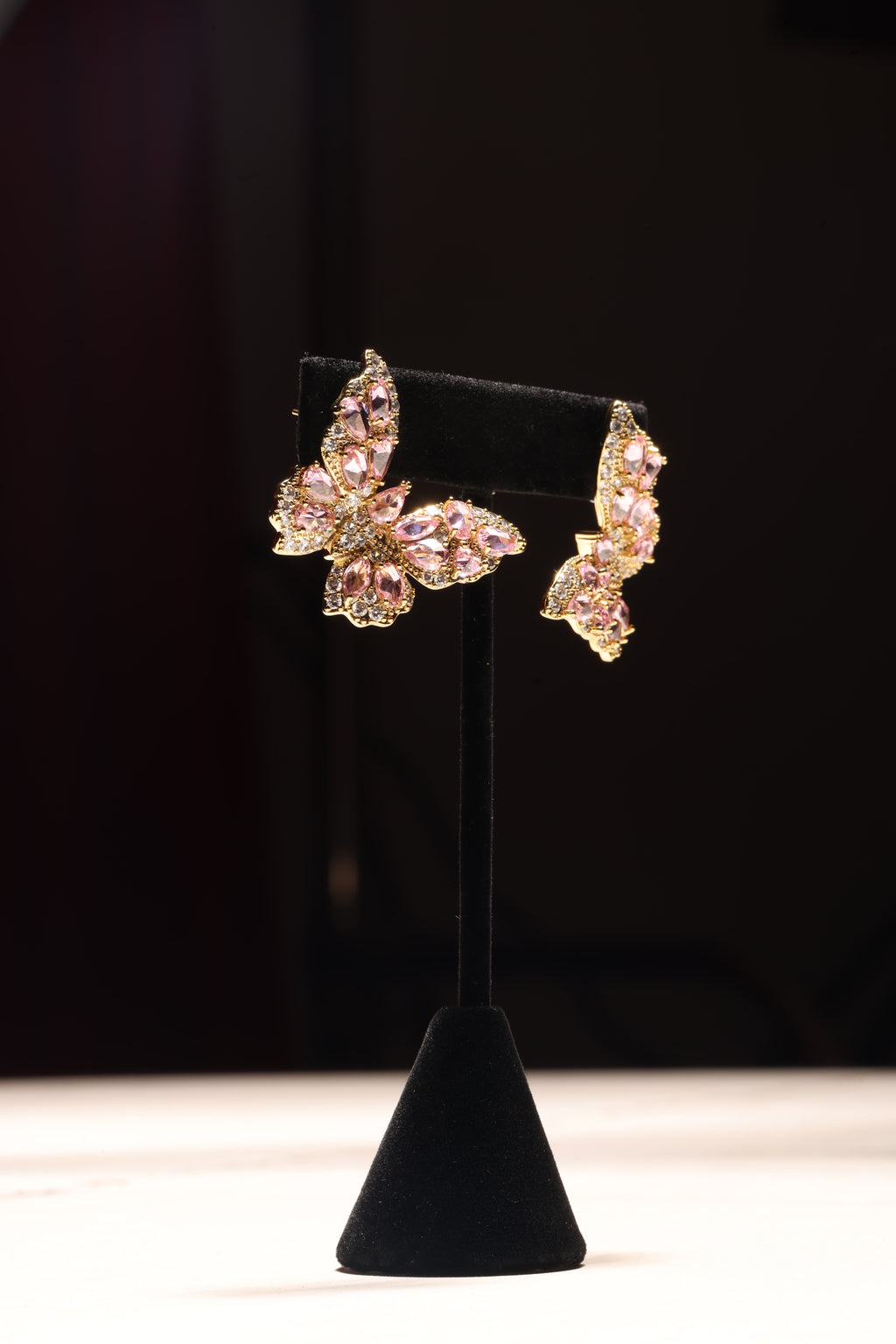 SWAROVSKI CRYSTAL BUTTERFLY EARRINGS