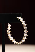Gold Swarovski Large Hoops